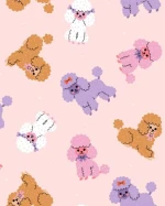 Bamboo Baby Pink Poodles Zip Romper Sleeper with Convertible Feet and Mittens Soft Eco Fabric