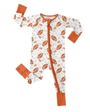 Bamboo Viscose Baby Rugby Romper Soft Convertible Zipper Eco-Friendly Easy Changes
