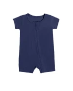 American Blue Bamboo Shorty Zip Romper for Babies - Gentle on Skin, Quick Diaper Change, Breathable Eco Fabric
