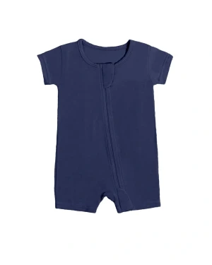 American Blue Bamboo Shorty Zip Romper for Babies - Gentle on Skin, Quick Diaper Change, Breathable Eco Fabric