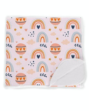 Boho Rainbow Kid Pink Bedding Sets