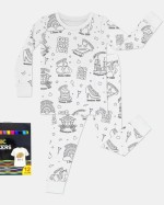 All Colorable Bamboo Two-Piece Long Sleeve Pajama Set
