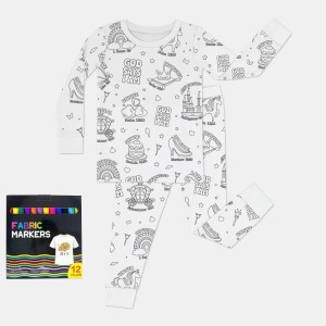 All Colorable Bamboo Two-Piece Long Sleeve Pajama Set