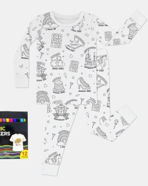 All Colorable Bamboo Two-Piece Long Sleeve Pajama Set