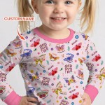 Custom Name God Says I Am Butterfly Bamboo Two-Piece Long Sleeve Pajama Set
