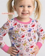 Custom Name God Says I Am Butterfly Bamboo Two-Piece Long Sleeve Pajama Set