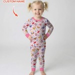 Custom Name God Says I Am Butterfly Bamboo Two-Piece Long Sleeve Pajama Set