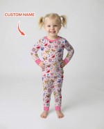 Custom Name God Says I Am Butterfly Bamboo Two-Piece Long Sleeve Pajama Set