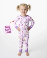 God Says I Am Girl Bamboo Two-Piece Long Sleeve Pajama Set