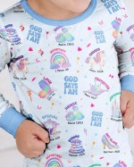 God Says I Am Girl Bamboo Two-Piece Long Sleeve Pajama Set