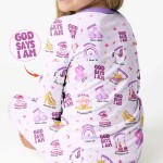 God Says I Am Girl Bamboo Two-Piece Long Sleeve Pajama Set