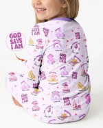 God Says I Am Girl Bamboo Two-Piece Long Sleeve Pajama Set
