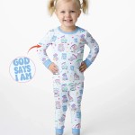 God Says I Am Girl Bamboo Two-Piece Long Sleeve Pajama Set