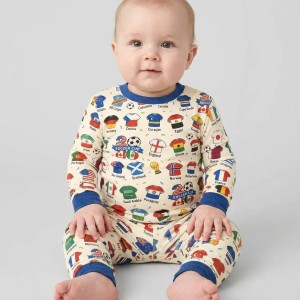 2026 Soccer World Jersey Flag Bamboo Two-Piece Long Sleeve Pajama Set