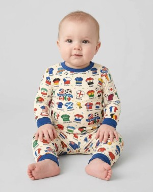 2026 Soccer World Jersey Flag Bamboo Two-Piece Long Sleeve Pajama Set