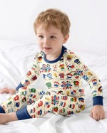 2026 Soccer World Jersey Flag Bamboo Two-Piece Long Sleeve Pajama Set
