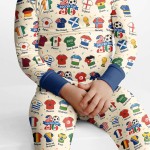 2026 Soccer World Jersey Flag Bamboo Two-Piece Long Sleeve Pajama Set