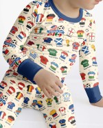 2026 Soccer World Jersey Flag Bamboo Two-Piece Long Sleeve Pajama Set