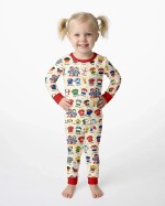 2026 Soccer World Jersey Flag Bamboo Two-Piece Long Sleeve Pajama Set