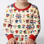 2026 Soccer World Jersey Flag Bamboo Two-Piece Long Sleeve Pajama Set