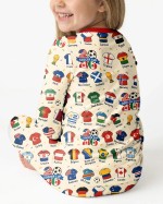 2026 Soccer World Jersey Flag Bamboo Two-Piece Long Sleeve Pajama Set