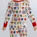 2026 Soccer World Jersey Flag Bamboo Two-Piece Long Sleeve Pajama Set