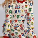 2026 Soccer World Jersey Flag Bamboo Two-Piece Long Sleeve Pajama Set