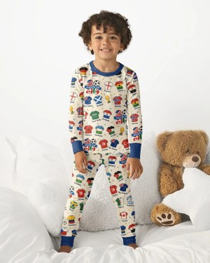 2026 Soccer World Jersey Flag Bamboo Two-Piece Long Sleeve Pajama Set