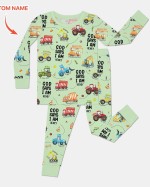 Custom Name God Says I Am Boy Bamboo Two-Piece Long Sleeve Pajama Set