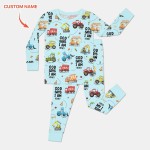 Custom Name God Says I Am Boy Bamboo Two-Piece Long Sleeve Pajama Set