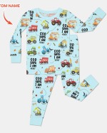 Custom Name God Says I Am Boy Bamboo Two-Piece Long Sleeve Pajama Set
