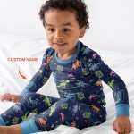 Custom Name God Says I Am Dinosaur Bamboo Two-Piece Long Sleeve Pajama Set