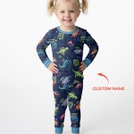 Custom Name God Says I Am Dinosaur Bamboo Two-Piece Long Sleeve Pajama Set