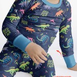 Custom Name God Says I Am Dinosaur Bamboo Two-Piece Long Sleeve Pajama Set