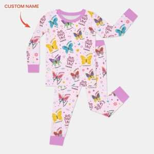 Custom Name God Says I Am Girl Bamboo Two-Piece Long Sleeve Pajama Set