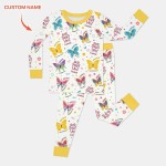 Custom Name God Says I Am Girl Bamboo Two-Piece Long Sleeve Pajama Set