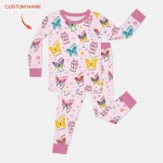 Custom Name God Says I Am Girl Bamboo Two-Piece Long Sleeve Pajama Set
