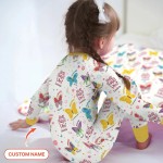 Custom Name God Says I Am Girl Bamboo Two-Piece Long Sleeve Pajama Set