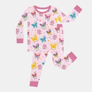 Custom Name God Says I Am Girl Bamboo Two-Piece Long Sleeve Pajama Set