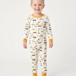 Construction Bamboo Two-Piece Pajama Set