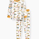 Construction Bamboo Two-Piece Pajama Set
