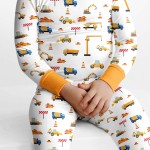 Construction Bamboo Two-Piece Pajama Set