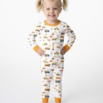 Construction Bamboo Two-Piece Pajama Set