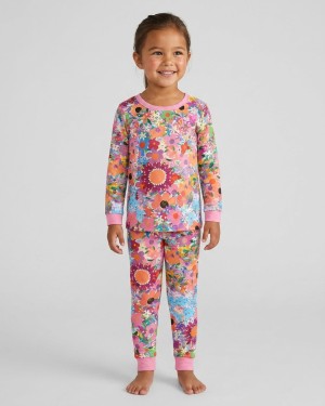 Rainbow Blooms Bamboo Two-Piece Pajama Set