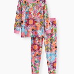 Rainbow Blooms Bamboo Two-Piece Pajama Set