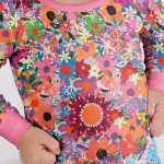 Rainbow Blooms Bamboo Two-Piece Pajama Set