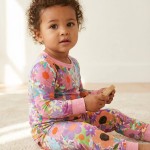 Rainbow Blooms Bamboo Two-Piece Pajama Set