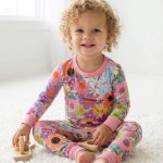 Rainbow Blooms Bamboo Two-Piece Pajama Set