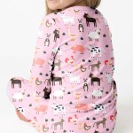 Pink Farm Animals Bamboo Two-Piece Pajama Set
