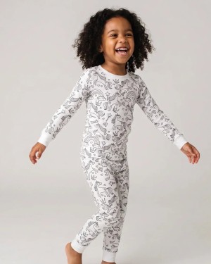 Enchanted Unicorn Colorable Bamboo Two-Piece Pajama Set